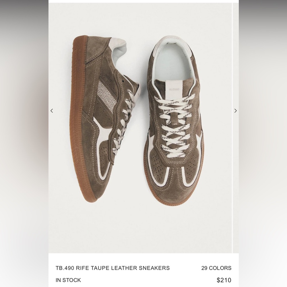 Alohas TB.490 RIFE TAUPE LEATHER SNEAKER